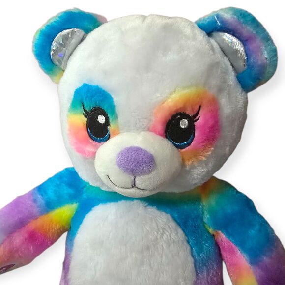 Build A Bear Rainbow Friends PANDA 16" - 2020 Plush Stuffed Animal Tie Dye - Picture 4 of 7